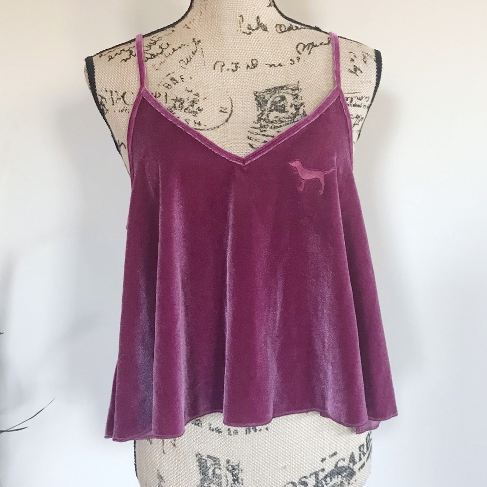 •VS PINK• velour lounge tank